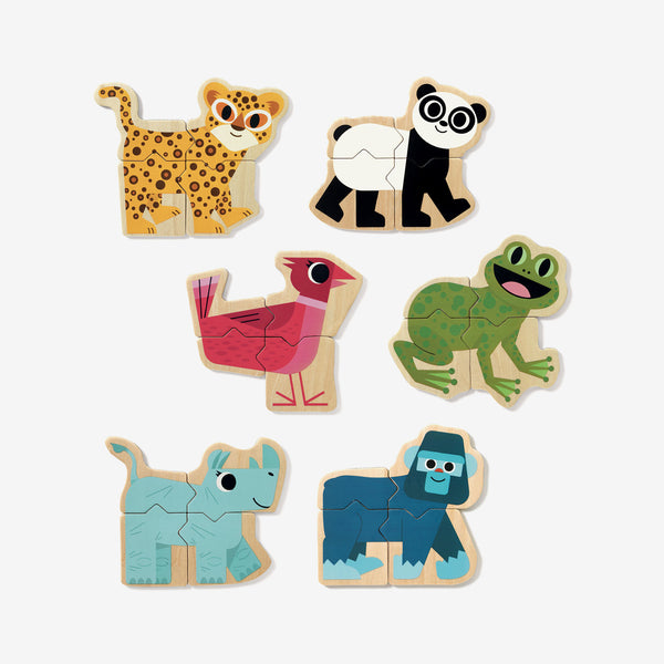 Mixanimo Mix & Match Wooden Animal Magnets