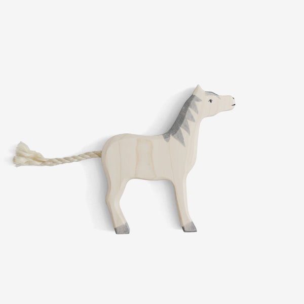 Holztiger Horse - White with Grey Mane