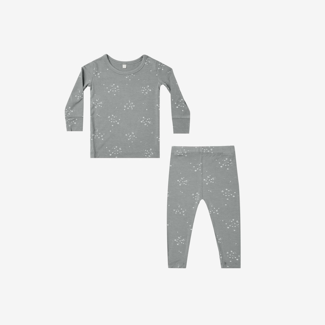 Bamboo Jersey L/S Pajama Set - Dusty Blue Twinkle