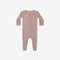 Organic Brushed Jersey Full Snap Footie - Mauve