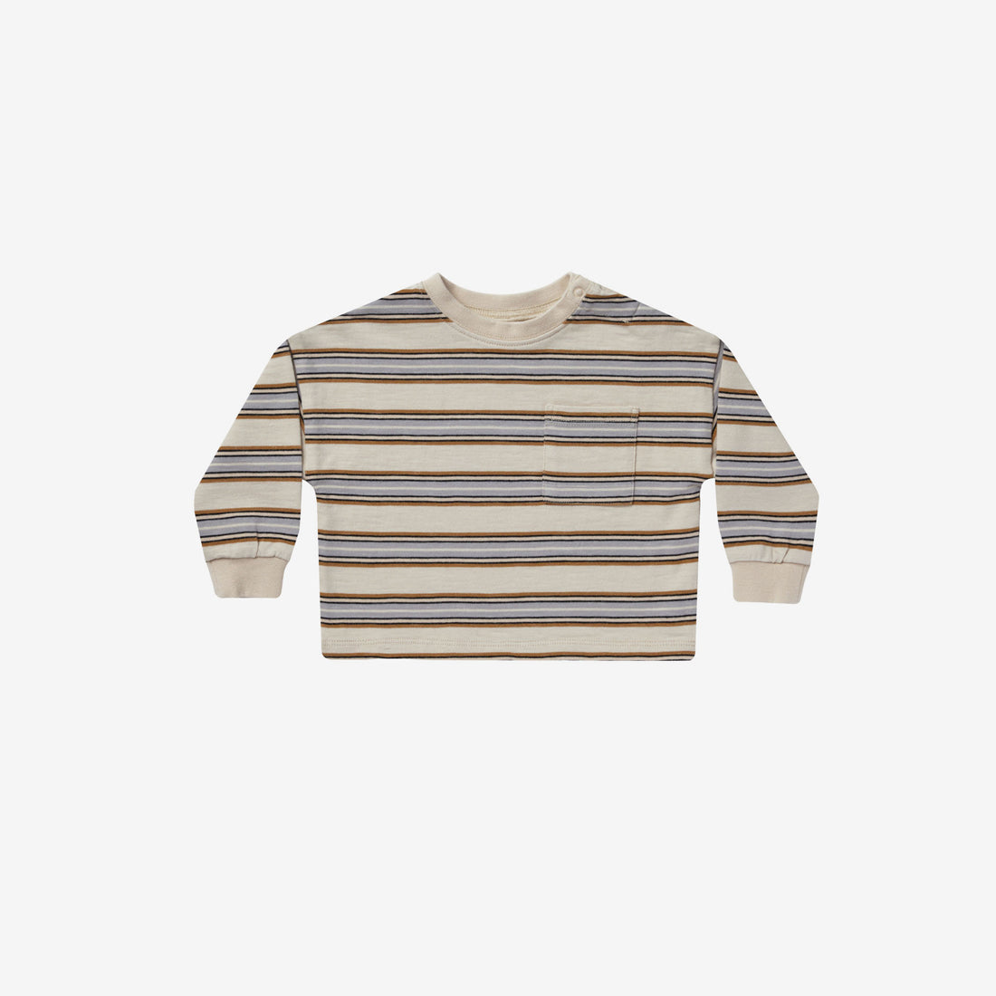 Relaxed Cotton Jersey L/S Tee - Vintage Stripe