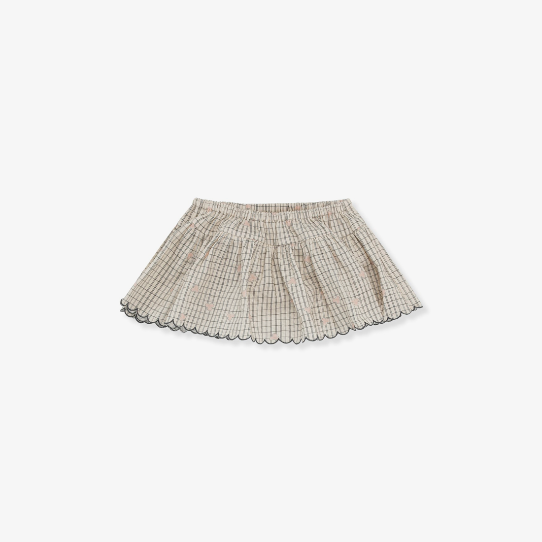 Bitsy Organic Woven Cotton Frill Bloomers - Three Leaf Check