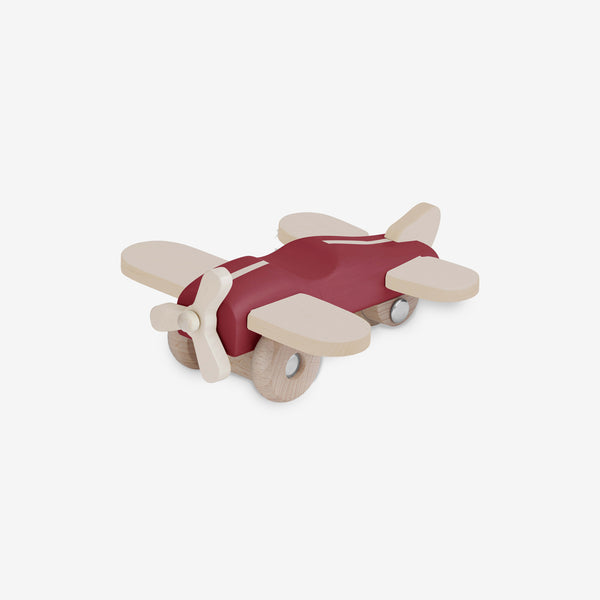 Hardwood Toy Airplane - Red