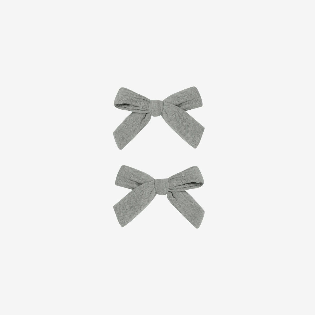 Cotton Hair Bow Clips Set - Pool