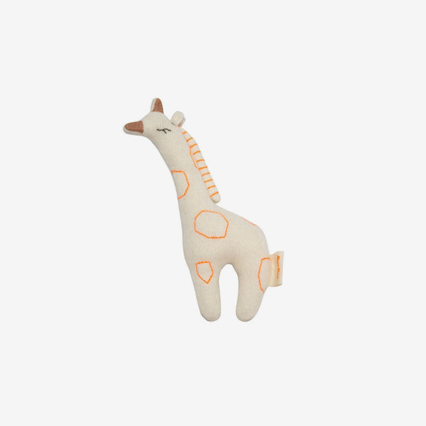 Organic Knit Baby Rattle - Giraffe
