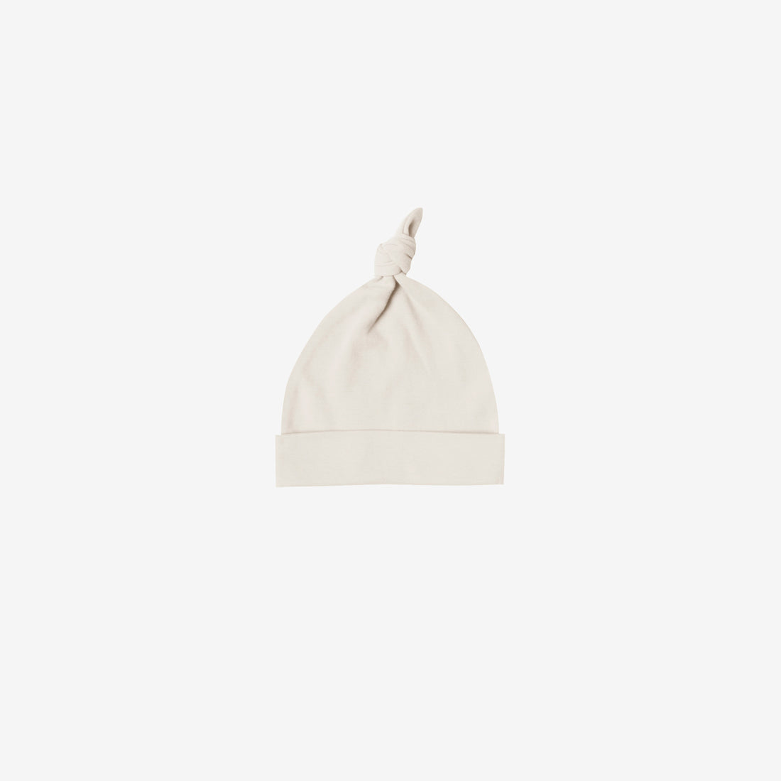 Organic Jersey Knotted Baby Hat - Ivory